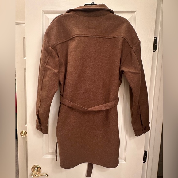 Oat New York Brown Button Down Shirt Jacket (Shacket) Size L - Picture 4 of 5